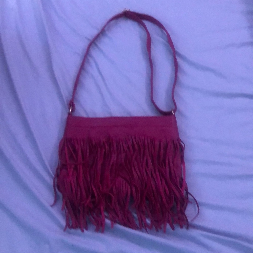Pink Fringe Purse